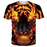 Spreadhoodie Herren 3D Tiger Druck T Shirt Tops Sommer Lässige Jungen T Shirt Männer Slim Fit M