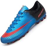 Csgkag Fußballschuhe Herren Jugendliche Trainer Fußball Spike Stollen Beruf Athletik Training Sportschuhe,Blau,37EU