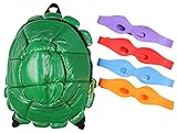 Teenage Mutant Ninja Turtles Turtle Shell Rucksack - Comes mit All Four Augenmasken!