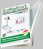 Sattleford Overheadfolie: 50 Inkjet-Overhead-Folien, DIN A4, transparent, 115 µm (Overheadfolien Tintenstrahldrucker)