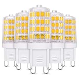 Albrillo 5er Pack 3.5W G9 LED Lampe 400 Lumen, Kein Flackern und 3000k warmweiß G9 LED Leuchtmittel Ersatz 40W G9 Halogenlampe, 360° Abstrahlwinkel, nicht dimmb