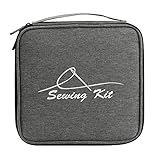 QINGD Nähset für Kinder Erwachsene, Nähzubehör mit Flicken, Scherennadeln16-Farben-Fadenbandmaß, anfängerfreundlicher Reißverschluss Tragbare Mini-N