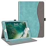 Fintie Hülle für iPad 9.7 Zoll 2018 2017 / iPad Air 2 / iPad Air - [Eckenschutz] Multi-Winkel Betrachtung Folio Stand Schutzhülle Case mit Dokumentschlitze, Auto Sleep/Wake, Jeansoptik Türk