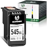 Economink Wiederaufbereitete Tintenpatrone als Ersatz für Canon PG-545XL 545 XL 545XL (1 Schwarz) für Pixma MX490 MX495 TR4550 MG2555S IP2850 TS205 TS3350 MG2550s TS3150 TS3450 MG2555 TS3151 Druck