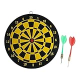 MAWOLY Klassische Dartboards Dartscheibe Hochwertige Dartscheibe mit runden, dünnen Drähten und Holzmaterial C