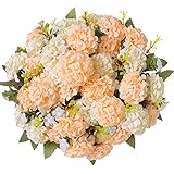 Kunstblumen,Künstliche Blumen Wie echt Unechte Blumen Deko Blumen künstlich seidenblumen Gefälschte Seide Hortensien Dekoration Blumenarrangements Hochzeit Blumenstrauß kunstblumenstrauss(Orange)