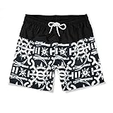 Sgkilog Herren Kurze Hosen Tropischer Stil Grafischer Druck Shorts Leicht Atmungsaktiv Strandhose Übergrößen Lässige Lose Freizeithose Regular Fit Stretch Sporthose mit Tunnelzug Kordel und T