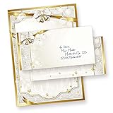 TATMOTIVE 05-0109-0090-00100 Briefpapier Weihnachten günstig GOLDEN ROYAL (100 Sets ohne Fenster) A4 100 Blatt Briefbogen mit Umschläg