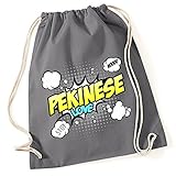 Siviwonder Turnbeutel - PEKINESE Peking Palasthund chinesische Hunderasse Hund Hunde Motiv - COMIC Cartoon Baumwoll Tasche F