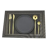 6er Set Tischset Platzset PVC-Gewebe-Tischsets und Waschmaschinenfest Waschbare Tischsets für Restaurant, Café, Zuhause, Küche, Outdoor-Indoor-Esstisch （45 x 30 cm）