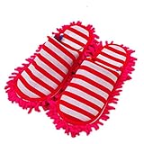 Pormow 1 Paar Multifunktions Putz-Hausschuhe mit Reinigender Bodenreinigung Slippers Shoe Cover Mikrofaser-S