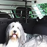 JOM Car Parts & Car Hifi GmbH 127503 Gepäckraumgitter Kofferraum Universal Teleskopstangen Trenngitter für Hunde Auto, SUV Schutzgitter Hundegitter für den sicheren Transp