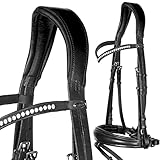 Heinick-Reitsport Trense anatomisch Performance Schwarz konisches RH ~ Warmblut ~ Auswahl (Shaped-Diamant)