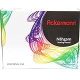 Ackermann Universal Nähgarn Stärke 120, 20x Konen 1.000m in handlicher Box