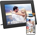 Kabxhueo WiFi Digitaler Bilderrahmen 10.1 Zoll mit 16 GB Speicher, Smart WiFi Cloud Digitaler Bilderrahmen Elektronischer Bilderrahmen mit 1920x1200P HD IPS Screen, Fotos/Videos von üb