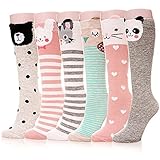 Ateid Mädchen Kniestrümpfe Socken Knielang 6er-Pack