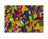 Wassily Kandinsky Leinwand Bilder, Kunstdruck auf Leinwand, Foto Canvas Bild, Wanddekoration, Ungerahmt, Leinwandbild XXL 40x56cm (16x22inch) Ung