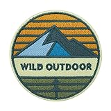 Adventure Collection: Wild Outdoor Berg Patch zum Aufbügeln | Wandern Patches, Bügelflicken, Bügelbild, Aufnäher Wanderer RucksäckeFinally H