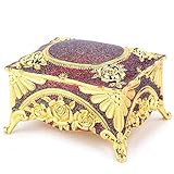 YOIM Schmuck Organizer Box, Schmuckbehälter, Exquisite Ringe Ohrringe Dekorieren Home Armbänder Halsketten zum Tragen von kleinem Schmuck(Burgund)