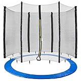 Arebos Trampolin Randabdeckung und Netz | 244, 305, 366, 396, 430, 460 und 490 cm | für 6 und 8 Netzstangen | (305 cm, Netz für 6 Stangen)