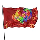 Garten Flagge Thanksgiving Day-Hühner. Decorations Party Flagge Supplies Polyester with Metal Grommets Banner Flaggen for Indoor Outdoor Home Party Decor 90x150