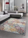 CARPETIA Teppich Outdoor Orientteppich Wohnzimmerteppich Ornamente bunt Größe 160x230
