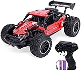 Ferngesteuertes Auto für Kinder 1:16 RC Auto Offroad Truck 20km/h 2.4 Ghz Fernbedienung High Speed Rennauto mit Zwei Wiederaufladbaren Batterien Spielzeugauto für Kinder 8 J