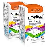 simplicol Textilfarbe expert India-Orange 1702, 2er Pack: Farbe für kreatives, einfaches Färben in der W