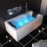 Home Deluxe - Whirlpool Badewanne - Laguna M Pure weiß - Maße: 180 x 90 x 55 cm - inkl. komplettem Zubehör I Indoor Jacuzzi, Spa, 2