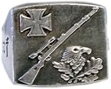 MK-Art Militaria Ring, Adler, Schützenring, Deutscher Scharfschütze, Sniper K98