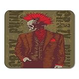 Mauspads Crest Rock Punk Schädel im Herrenanzug Crazy Mouse Pad für Notebooks, Desktop-Computer Matten Bü