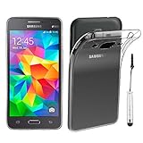 ebestStar - kompatibel mit Samsung Galaxy Grand Prime Hülle SM-G530F, Value Edition G531F Handyhülle [Ultra Dünn], Klar Schutzhülle Silikon +Stift, Transparent [Phone:144.8x72.1x8.6mm 5.0']