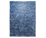 Esprit Home , Moderner Hochflor Teppich - Läufer aus Polyester für Wohnzimmer, Flur, Schlafzimmer , Cool Glamour (200 x 300 cm, blau)