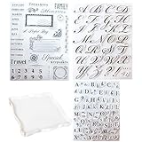 Yeelua 4 Stück Alphabet Kuchen Stempel Werkzeug, Alphabet & Zahlen Fondant Kuchen Form, DIY Keks Stempel Ausstecher Fondant Formen, Keks Form Backen Werkzeuge (4pcs-A)