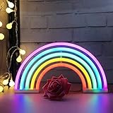 Regenbogen LED Leuchtreklamen Kunst Bunte Neon Lampe Nachtlichter Innenwanddekor für Home Party Jubiläum Valentinstag Geschenke Schlafzimmer Dek