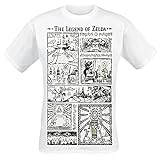 The Legend of Zelda Zeichnung Männer T-Shirt weiß L 100% Baumwolle Fan-Merch, Gaming, T