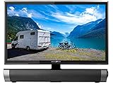 Reflexion 22 Zoll Smart Fernseher Widescreen mit Soundbar, für Wohnmobile mit DVB-T2 HD, Triple Tuner, Android, 12 /24 Volt, mit 12 V Adapter und DVB-T Antenne LEDW22iSB