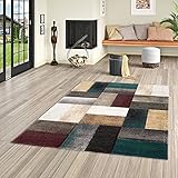 Pergamon Teppich Kurzflor Wohnzimmer Designer Teppich Maui Modern Grün Bunt Trend in 5 Größ