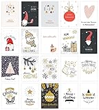 Edition Seidel Set 20 exklusive Premium Weihnachtskarten mit Umschlag. Doppelkarten/Klappkarten mit Briefumschlag. Weihnachten Karte Postkarte Weihnachtspostk