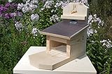 Komplett zusammengebautes, massives, stabiles Eichhörnchen Futterhaus Futterstation Made in Germany (Bayrischer Wald), aus bayerischem Fichtenholz,hochwertig verschraubt und wasserfest verkleb
