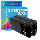 Tito-Express ProSerie 2X Druckerpatronen-Set passend zu Epson T7901-T7904 79 XL mit 50ml Black XXL-Inhalt WF-5110 DW WF-5190 DW WF-5620 DWF WF-4640 DTWF WF-5600 WF-4600 WF-4630 DWF