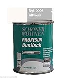 Profidur Buntlack 750 ml RAL 0096 Altweiß Seidenmatt Schöner W