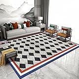 Retro Marokkanische Schachbrett-Serie Einfacher Schlafzimmerteppich Dicker, Rutschfester, Nicht Verschüttender Haustiere Können Nachtdecken Verwenden Wohnzimmer Schlafzimmer Hotel Sofa C