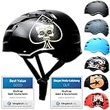 SkullCap® Skaterhelm Erwachsene Schwarz Ace of Spades - Fahrradhelm Herren ab 14 Jahre Größe 58-61 cm - Scoot and Ride Helmet Adult Black - Skater Helm für BMX Inliner Fahrrad Skateb