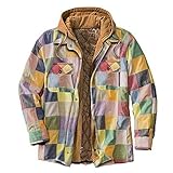 PZHHZPING Herren Lange Ärmel Western Fleece Herren Kapuzenpullover Hooded Thermohemd Flanellhemd Winterjacke Hoody Fleecefutter Holzfällerhemd Arbeitshemd Hoodie Sweatshirt Große Größ