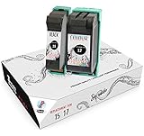 Squuido 2 Remanufactured Tintenpatronen 15 78 kompatibel mit HP PSC 2120 700 720 750 760 900 950 Officejet 5110 V30 V40 V45 Deskjet 3810 3820 815c 916c 920c 940c 948c | Hohe Kap