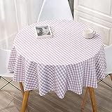 XQSSB Tisch Decke aus Rechteckige Anti Heiß Verschleißfest Tischabdeckung Gartentischdecke für Gastronomie Feste Party Hochzeiten Rosa 160cm Runder D