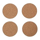 AVSKILD Untersetzer Kork 4er Set 10cm schützt die Tischplatte und reduziert Geräusche von Gläsern und B