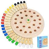 Memory Schach Holz Kinder, Memory Match Stick Schach Gedächtnis Schach Lernspielzeug , Gedächtnis-Schachspiel,Family Brettspiele Hölzerne,Gedächtnisspiele Kinder, Lernspielzeug Schachbrett H