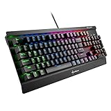 Sharkoon Skiller Mech SGK3 Mechanische Gaming Tastatur (mit RGB-Beleuchtung, braune Schalter, N-Key-Rollover, 1000 Hz Polling Rate) US-Lay